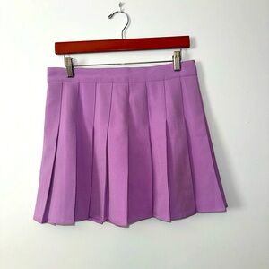 Lavender Pleated Skirt
